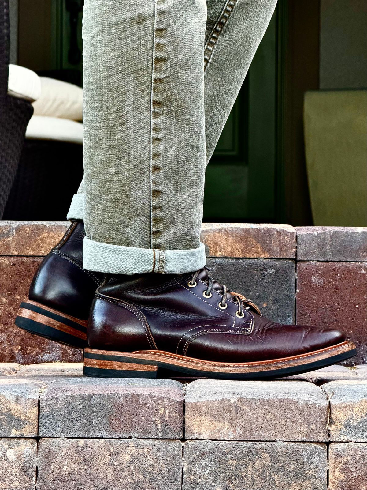 Photo by TheRuggedRounder on April 2, 2026 of the Truman Plain Toe Boot in Black Teacore.