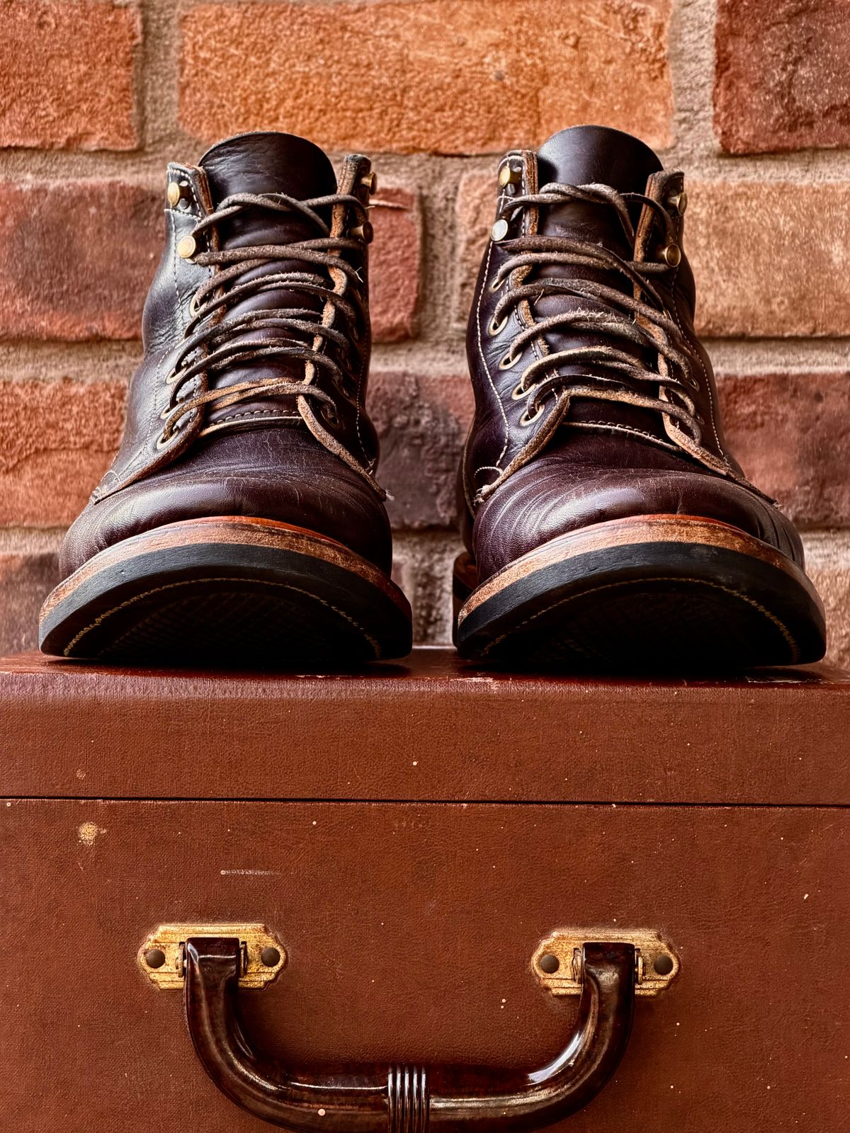 Photo by TheRuggedRounder on April 2, 2026 of the Truman Plain Toe Boot in Black Teacore.