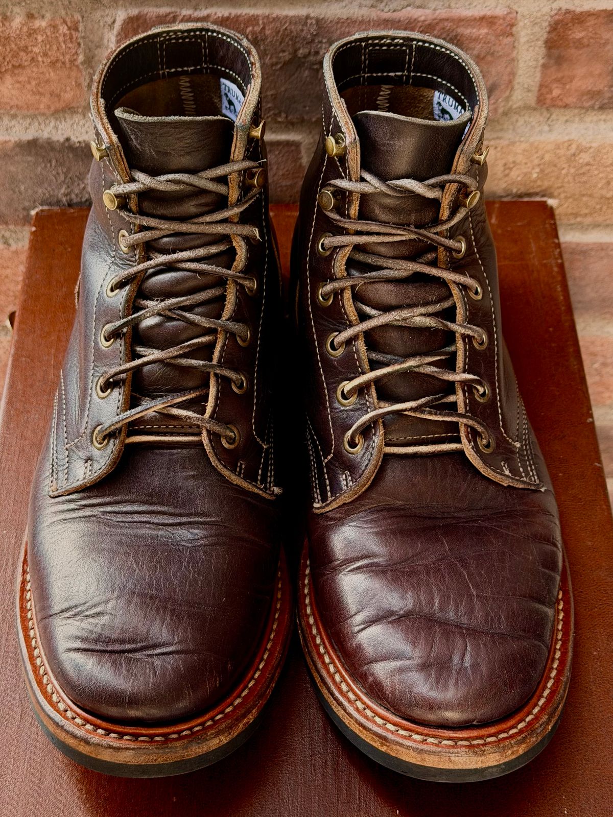 Photo by TheRuggedRounder on April 2, 2026 of the Truman Plain Toe Boot in Black Teacore.
