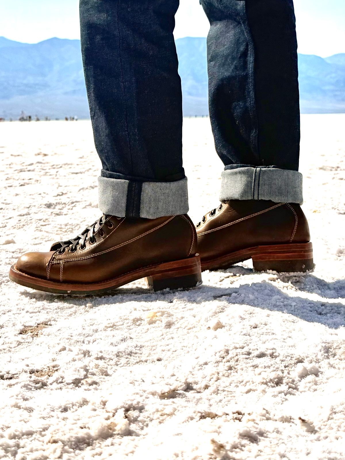 Photo by TheRuggedRounder on March 15, 2026 of the Willie's Handmade Boots Monkey Boot in Horween Dark Olive Chromexcel.