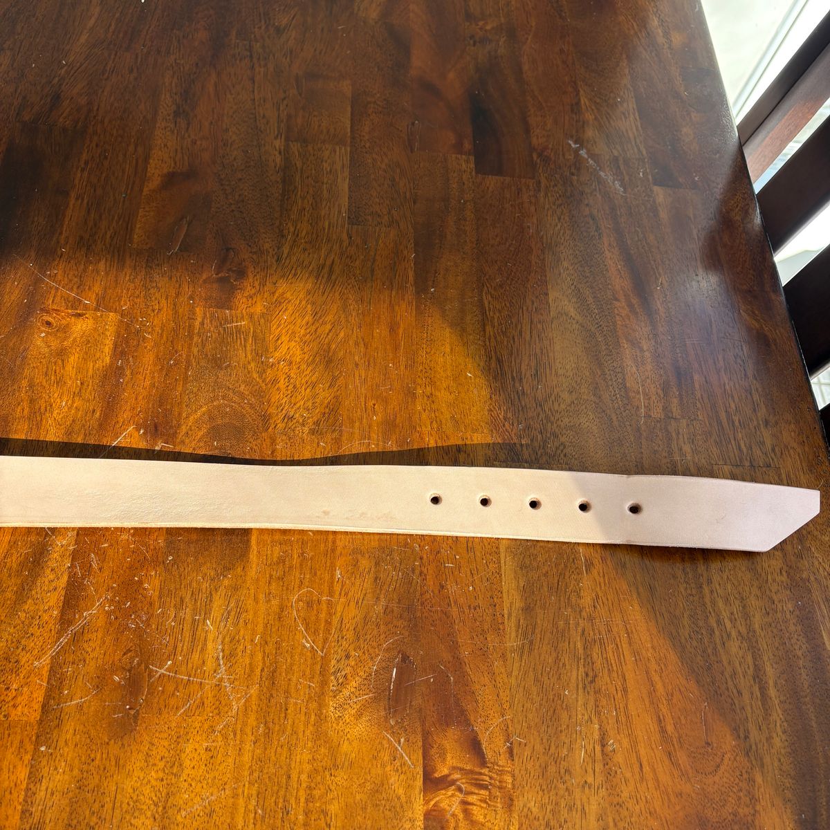 Photo by dfw on January 31, 2026 of the Tannery South Leather The Belt in Wickett & Craig Natural Veg Tan.