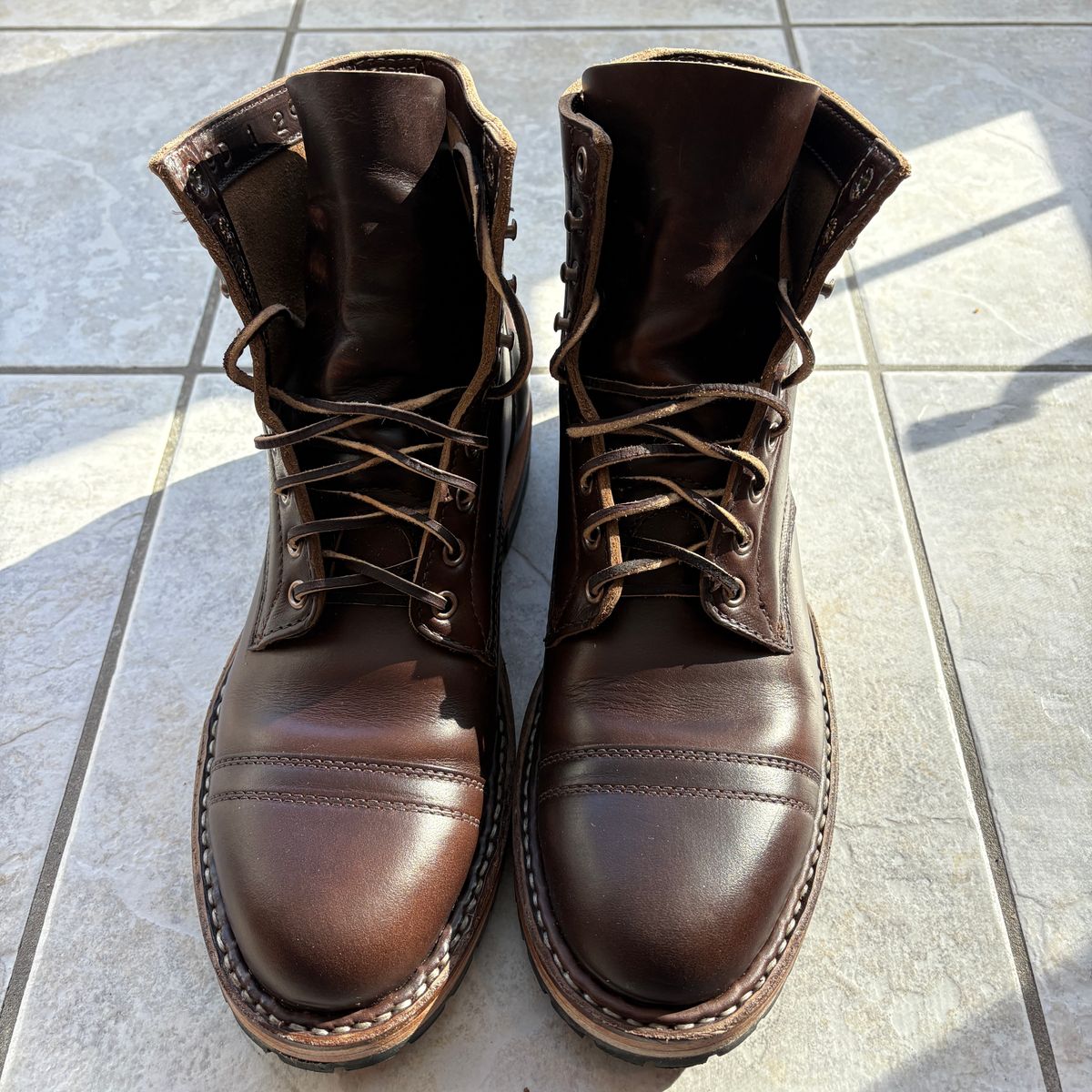 Photo by dfw on January 31, 2026 of the White's MP-Sherman Toe Cap in Horween Brown Chromexcel.