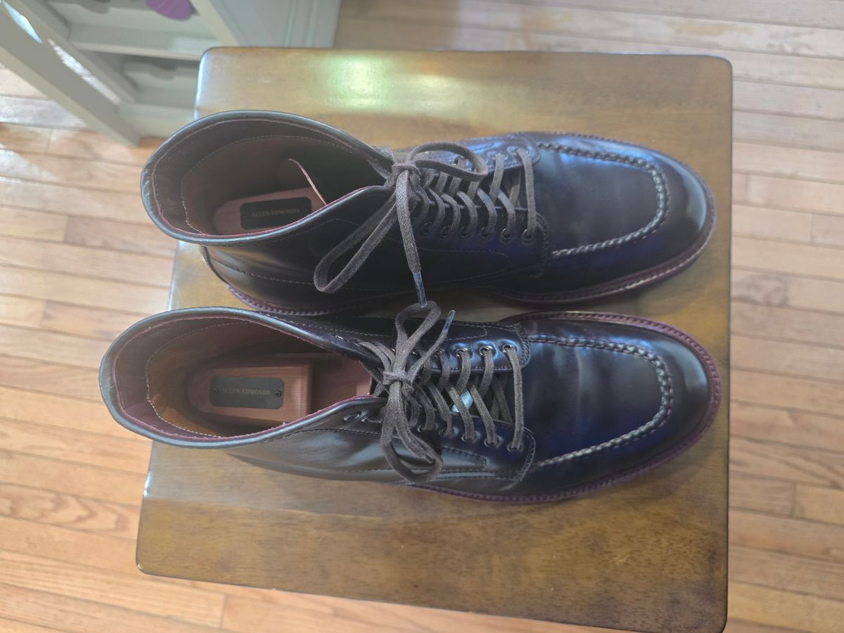 Photo by johannarceo on November 3, 2024 of the Alden Indy Boot in Horween Color 8 Shell Cordovan.