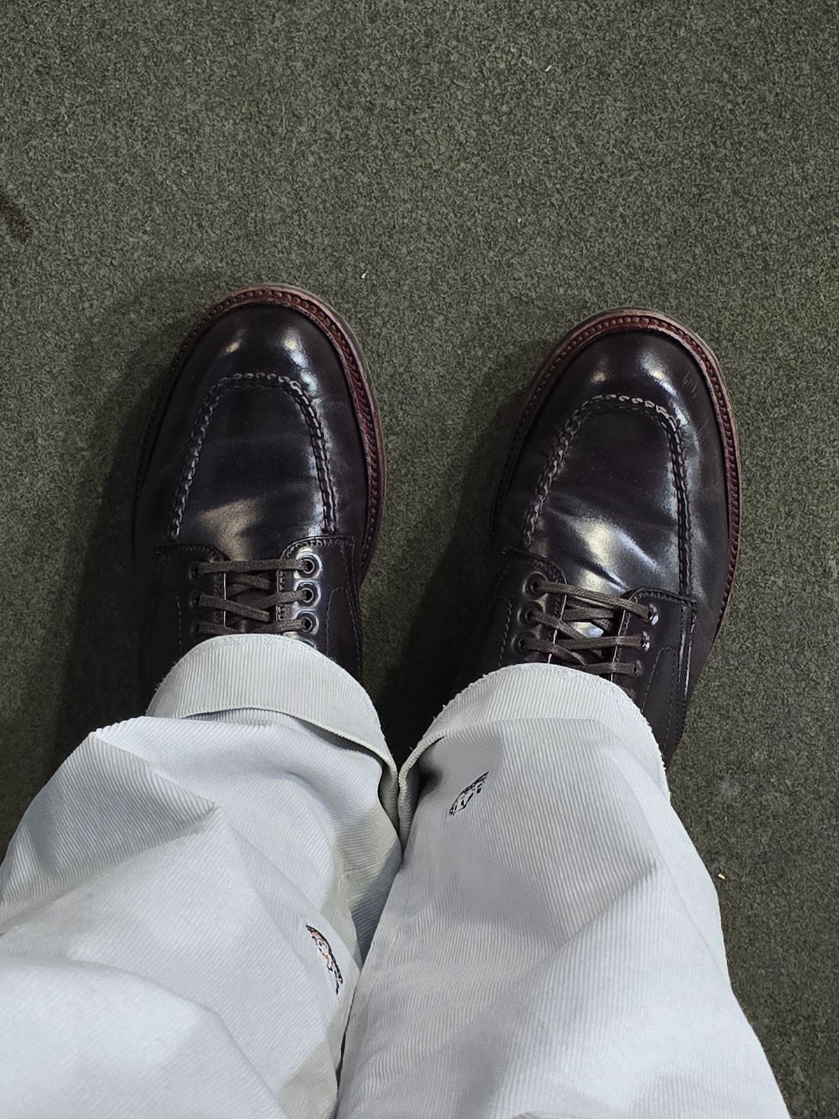 Photo by johannarceo on January 5, 2025 of the Alden Indy Boot in Horween Color 8 Shell Cordovan.