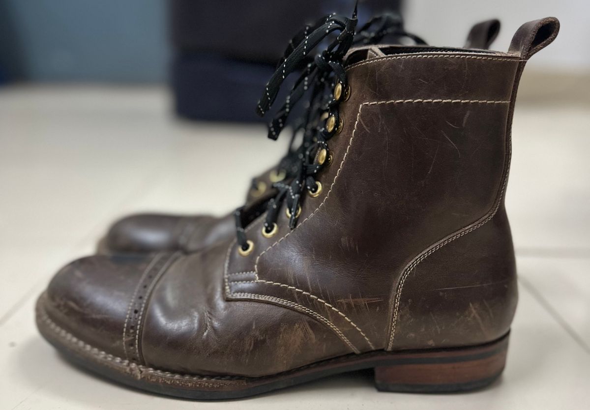 Photo by abhshkap on October 5, 2025 of the Blkbrd Shoemaker Luchador Z Service Boot in Thick Coffee.