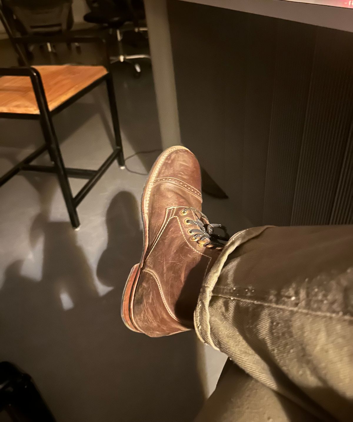 Photo by abhshkap on October 10, 2025 of the Blkbrd Shoemaker Luchador Z Service Boot in Thick Coffee.