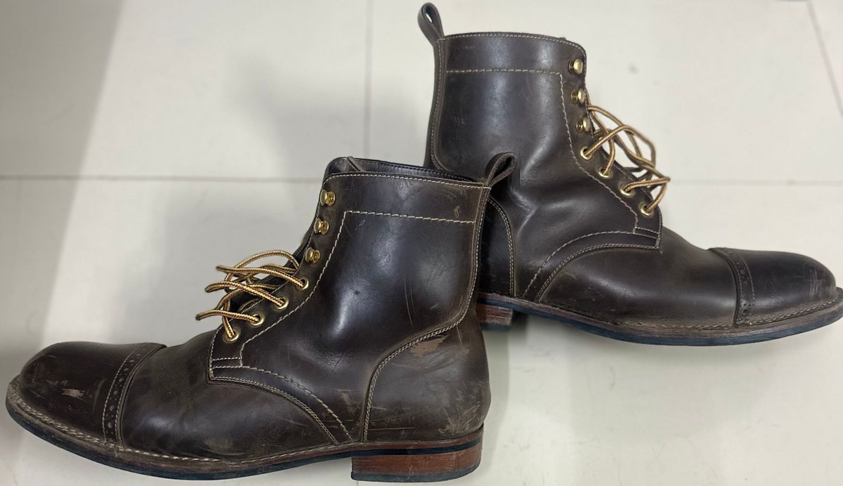 Photo by abhshkap on November 10, 2025 of the Blkbrd Shoemaker Luchador Z Service Boot in Thick Coffee.