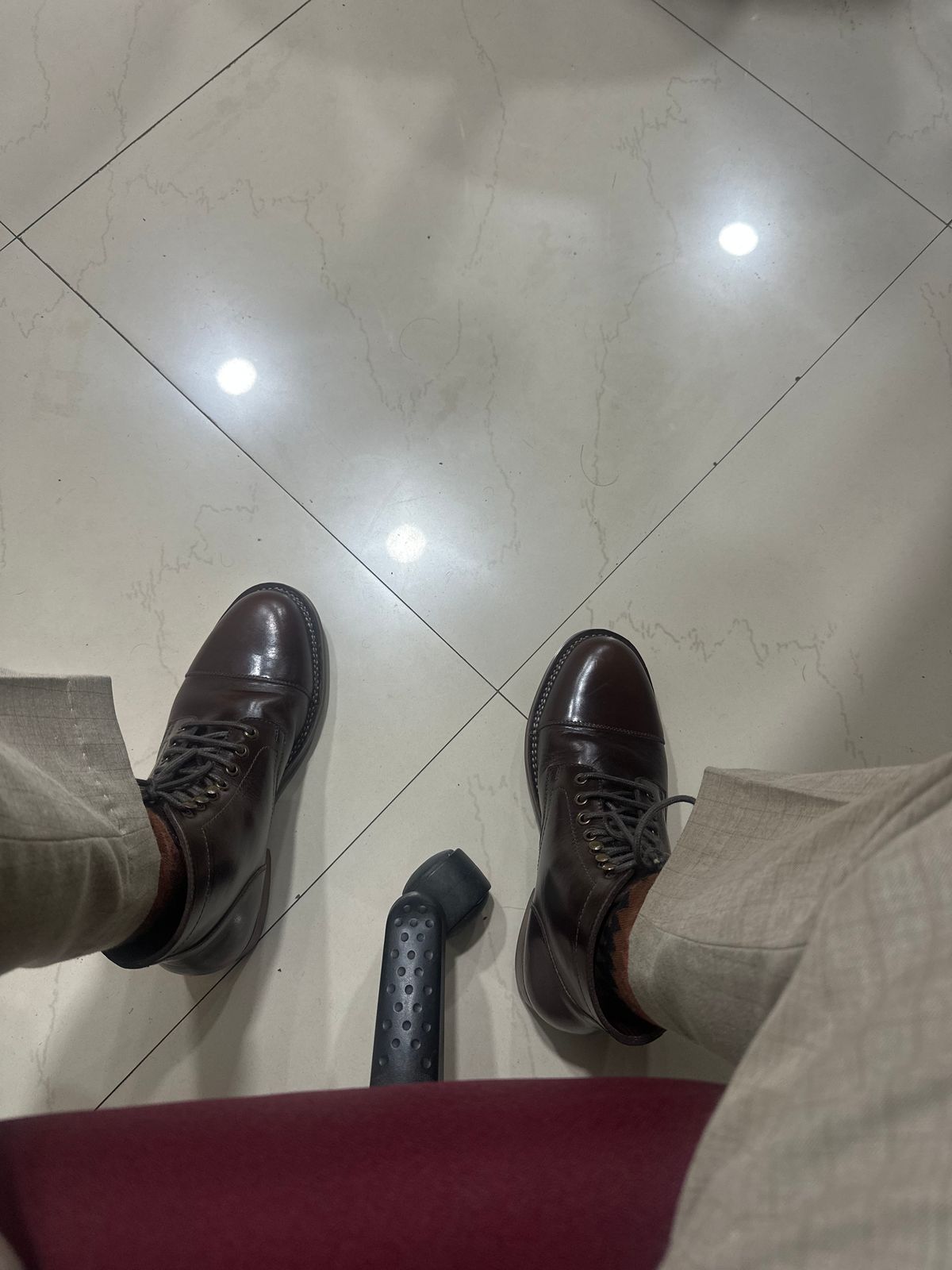 Photo by abhshkap on May 27, 2025 of the Blkbrd Shoemaker Luchador Custom in Horween Brown Chromexcel.