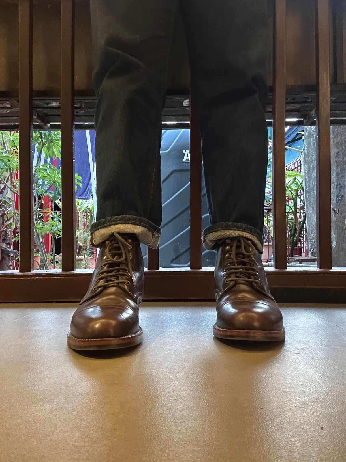 Photo by abhshkap on May 31, 2025 of the Blkbrd Shoemaker Luchador Custom in Horween Brown Chromexcel.