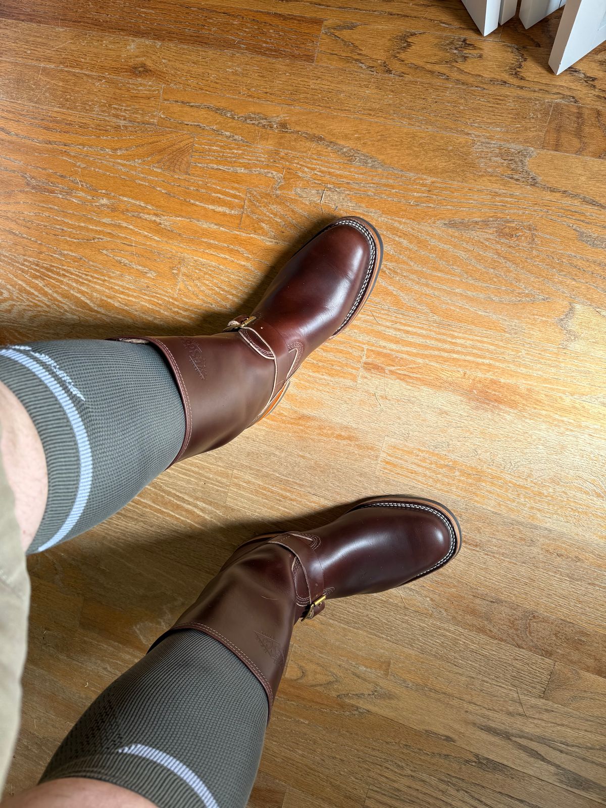 Photo by BigDawg308 on July 12, 2025 of the Wesco Mister Lou in Horween Brown Chromexcel.