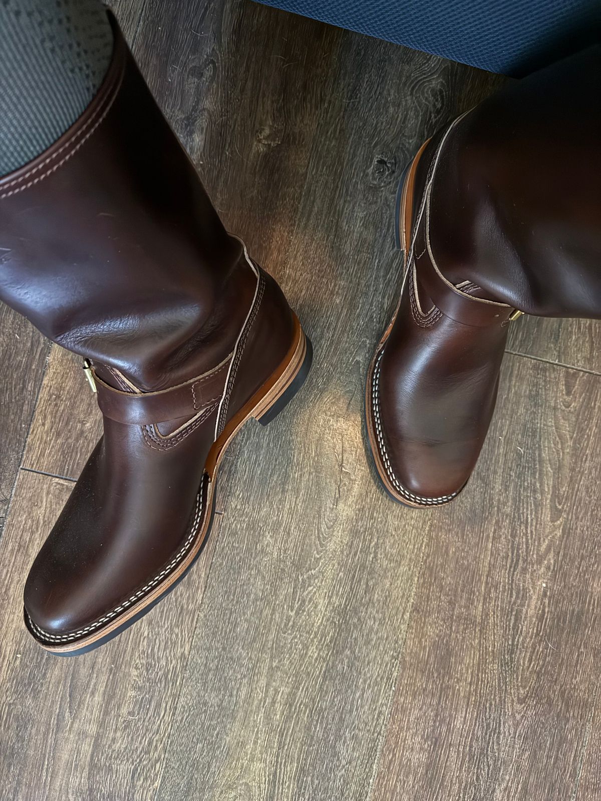 Photo by BigDawg308 on July 12, 2025 of the Wesco Mister Lou in Horween Brown Chromexcel.
