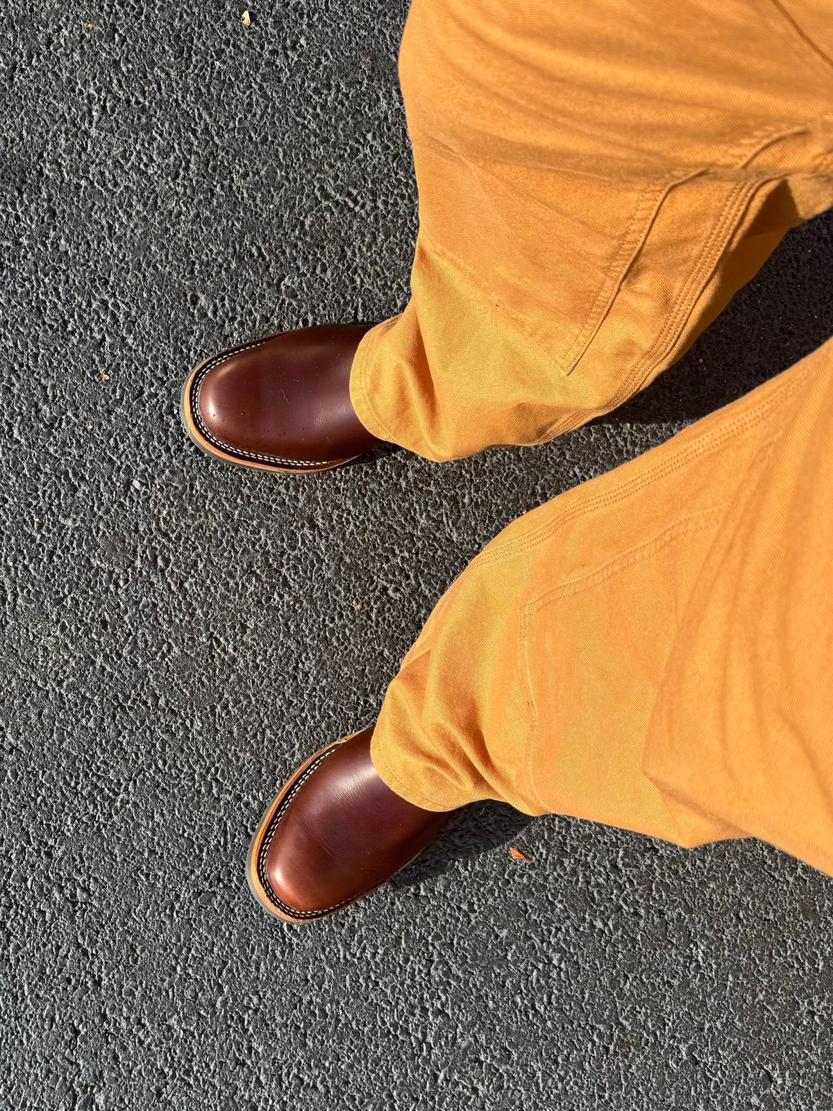 Photo by BigDawg308 on July 18, 2025 of the Wesco Mister Lou in Horween Brown Chromexcel.
