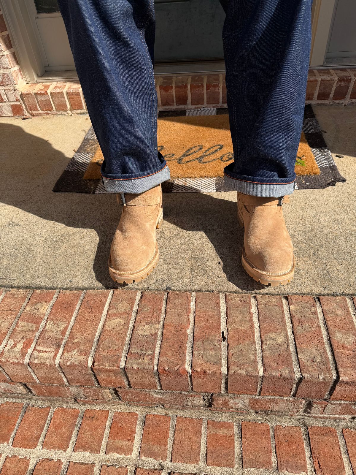 Photo by BigDawg308 on October 25, 2025 of the Wesco x Iron Shop Provisions Boss in Seidel Burlap Roughout.