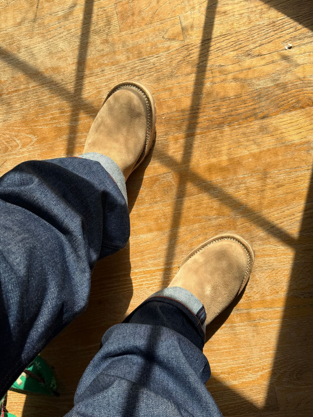 Photo by BigDawg308 on October 25, 2025 of the Wesco x Iron Shop Provisions Boss in Seidel Burlap Roughout.