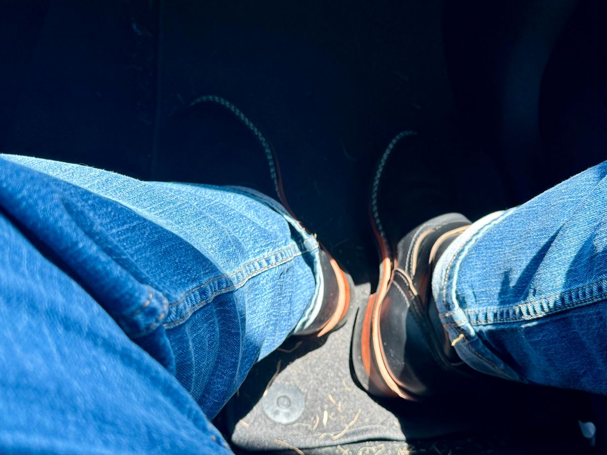 Photo by BigDawg308 on June 24, 2025 of the Nicks Brakeman (Guilty Party Atl Collab) in Horween Black Chromexcel.
