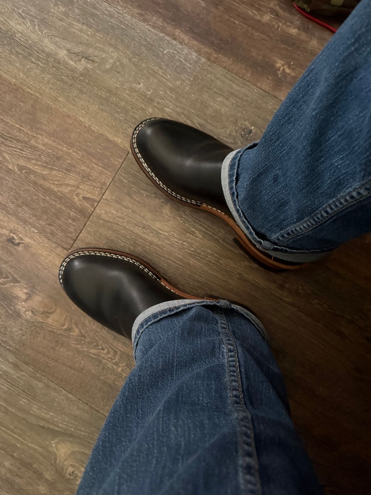 Photo by BigDawg308 on June 24, 2025 of the Nicks Brakeman (Guilty Party Atl Collab) in Horween Black Chromexcel.