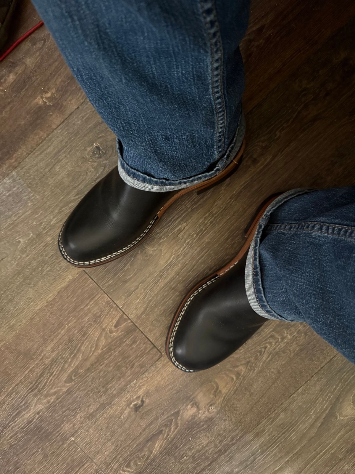 Photo by BigDawg308 on June 24, 2025 of the Nicks Brakeman (Guilty Party Atl Collab) in Horween Black Chromexcel.