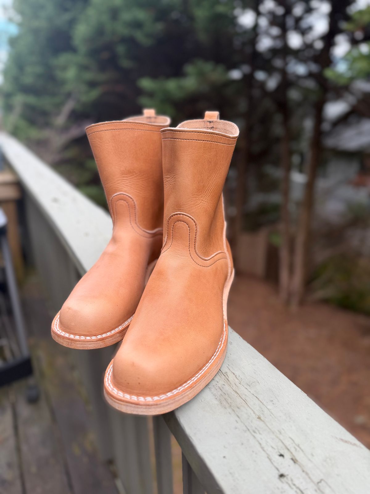 Photo by BigDawg308 on December 8, 2025 of the Nicks Doc Wellington in Horween Light Natural Dublin.