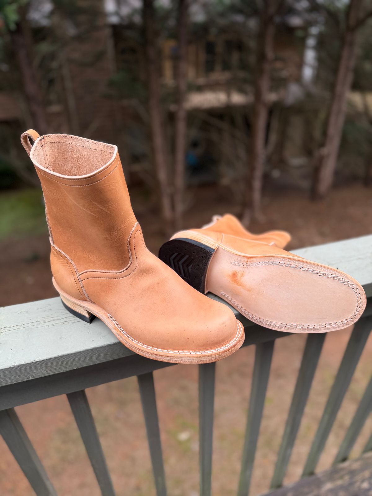 Photo by BigDawg308 on December 8, 2025 of the Nicks Doc Wellington in Horween Light Natural Dublin.