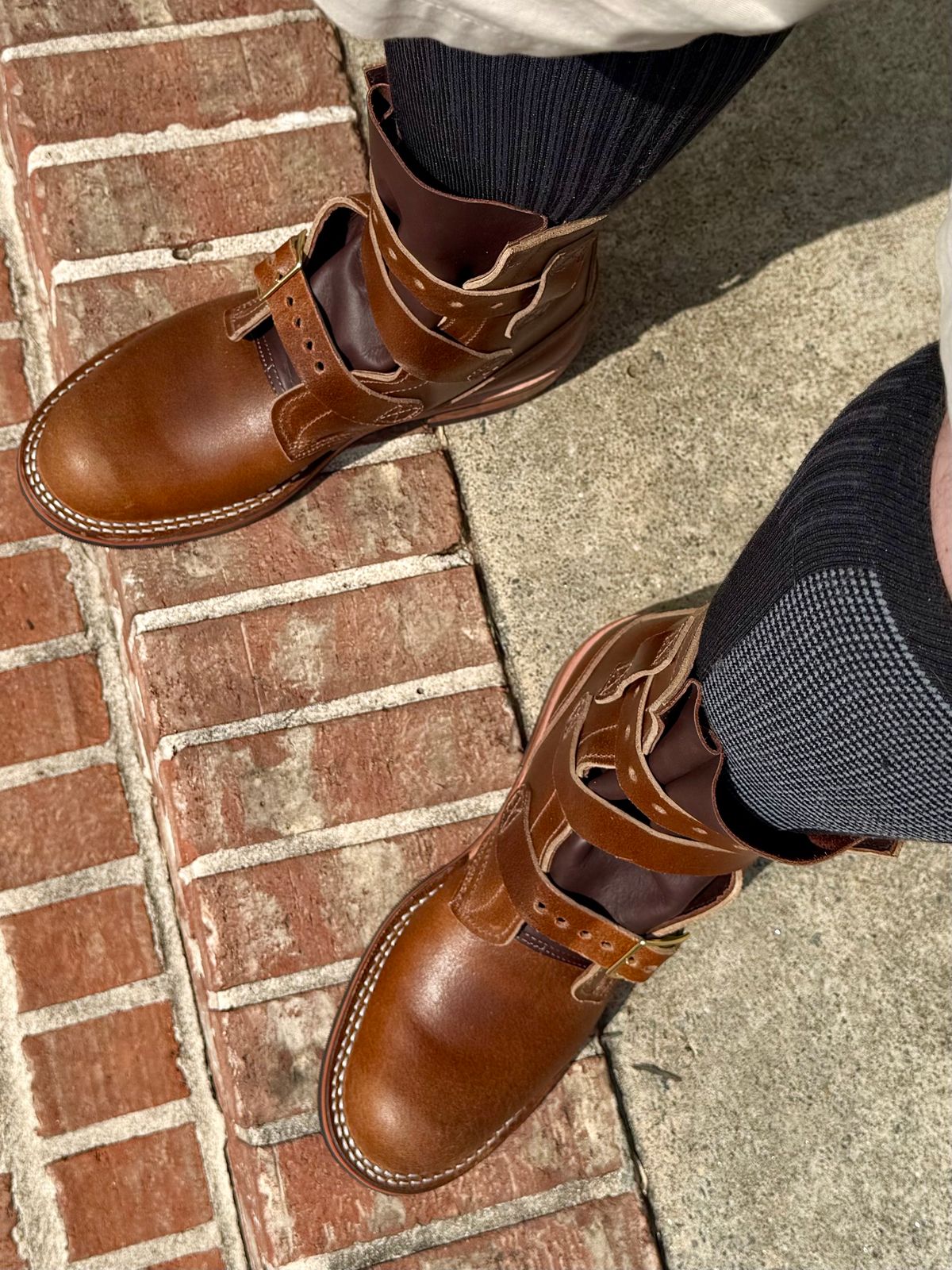 Photo by BigDawg308 on April 30, 2025 of the Nicks Heritage TankerPro in Horween Ember Waxed Flesh.