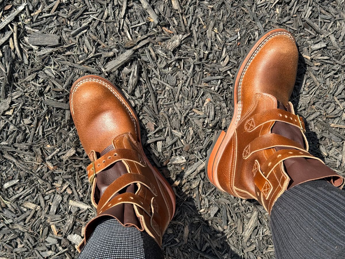 Photo by BigDawg308 on April 30, 2025 of the Nicks Heritage TankerPro in Horween Ember Waxed Flesh.