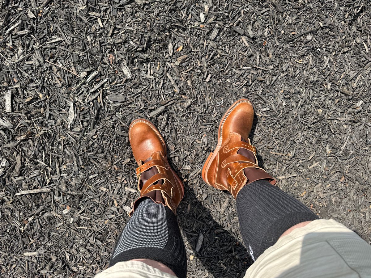 Photo by BigDawg308 on April 30, 2025 of the Nicks Heritage TankerPro in Horween Ember Waxed Flesh.