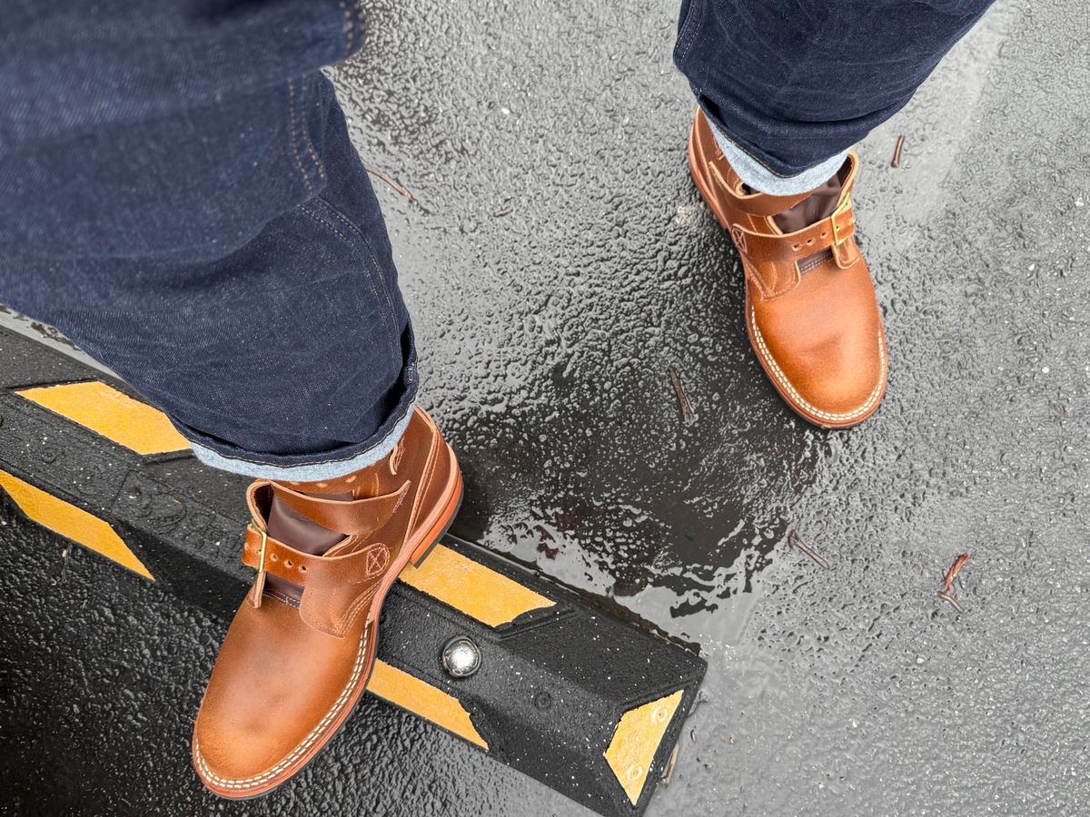 Photo by BigDawg308 on May 1, 2025 of the Nicks Heritage TankerPro in Horween Ember Waxed Flesh.