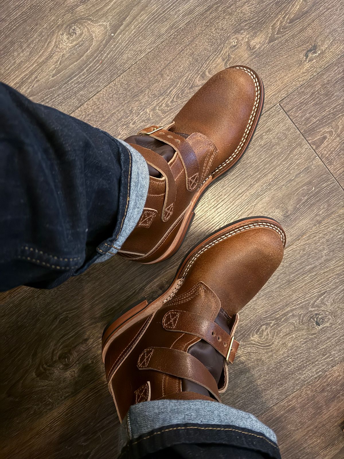 Photo by BigDawg308 on May 1, 2025 of the Nicks Heritage TankerPro in Horween Ember Waxed Flesh.