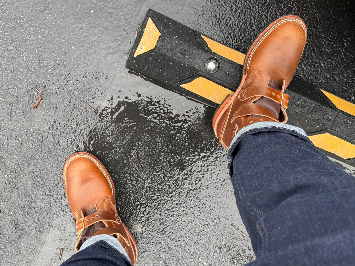Photo by BigDawg308 on May 1, 2025 of the Nicks Heritage TankerPro in Horween Ember Waxed Flesh.