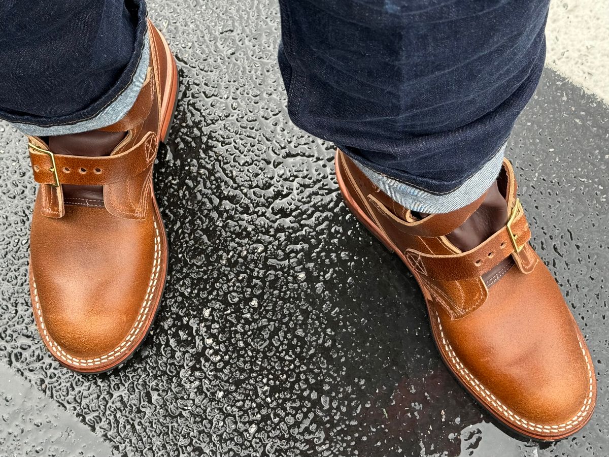 Photo by BigDawg308 on May 1, 2025 of the Nicks Heritage TankerPro in Horween Ember Waxed Flesh.