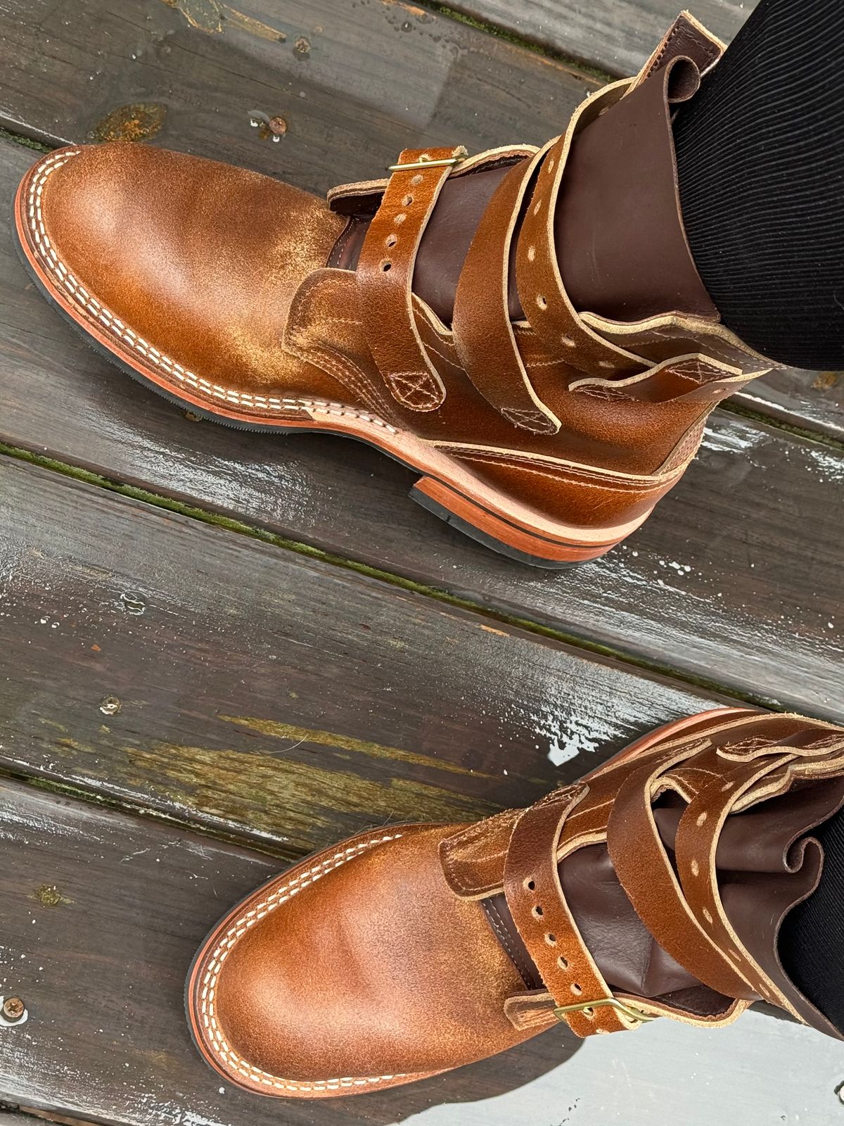 Photo by BigDawg308 on May 3, 2025 of the Nicks Heritage TankerPro in Horween Ember Waxed Flesh.