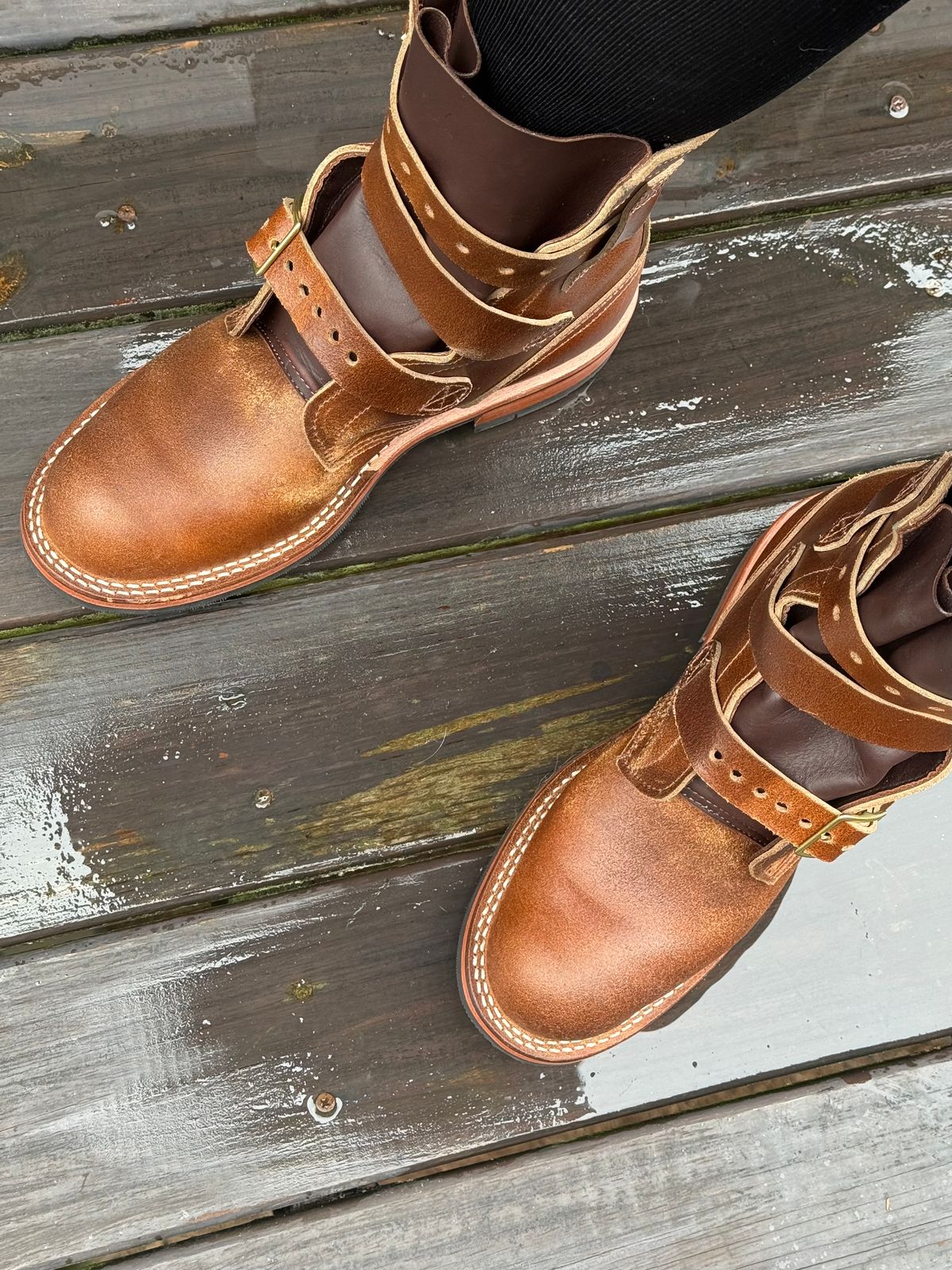 Photo by BigDawg308 on May 3, 2025 of the Nicks Heritage TankerPro in Horween Ember Waxed Flesh.