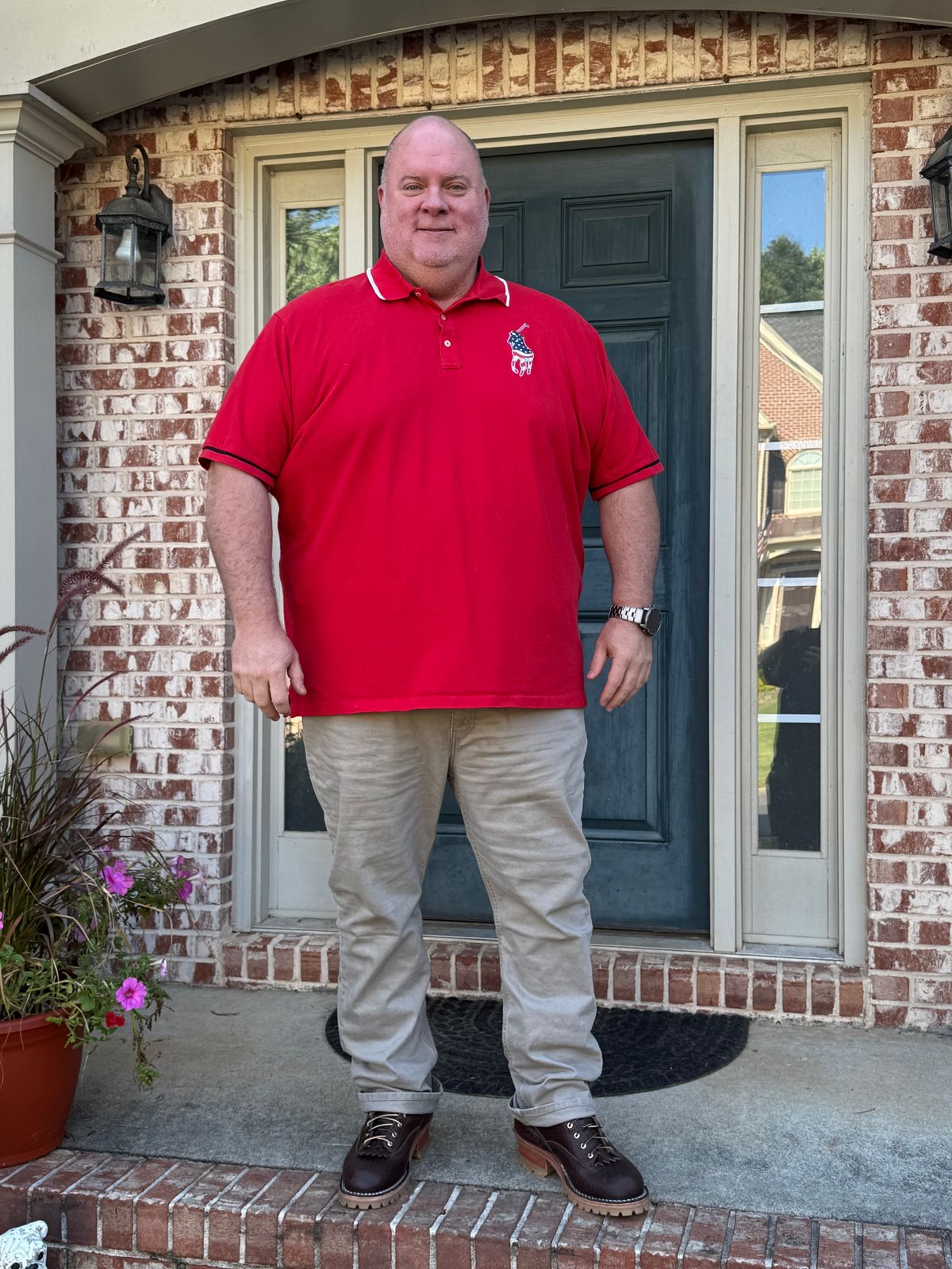 Photo by BigDawg308 on July 4, 2025 of the Nicks Lace To Toe in Law Tanning Walnut Smooth Shruken Bison.