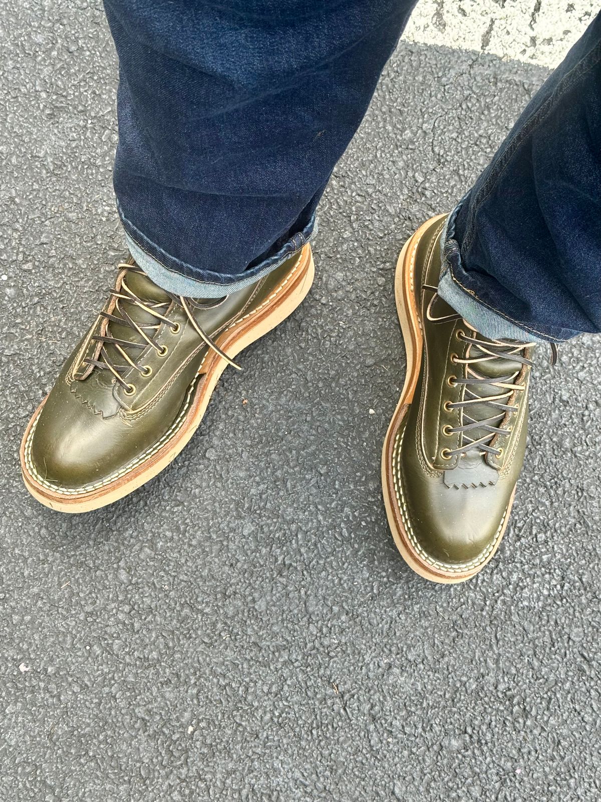 Photo by BigDawg308 on June 4, 2025 of the White's C350LTT-CS in Horween Greener Pastures Dublin.