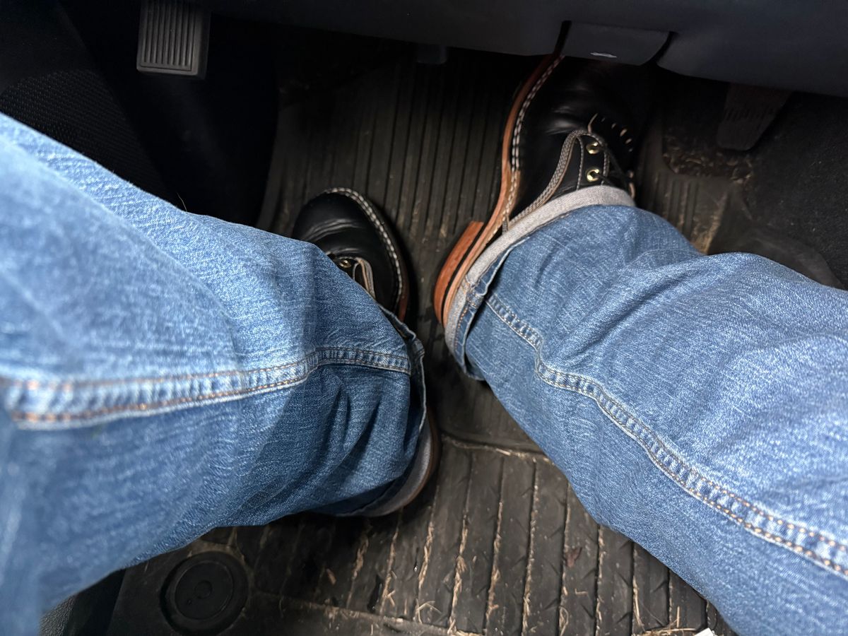 Photo by BigDawg308 on June 10, 2025 of the Frank's Boots Wilson in Horween Black Chromexcel.