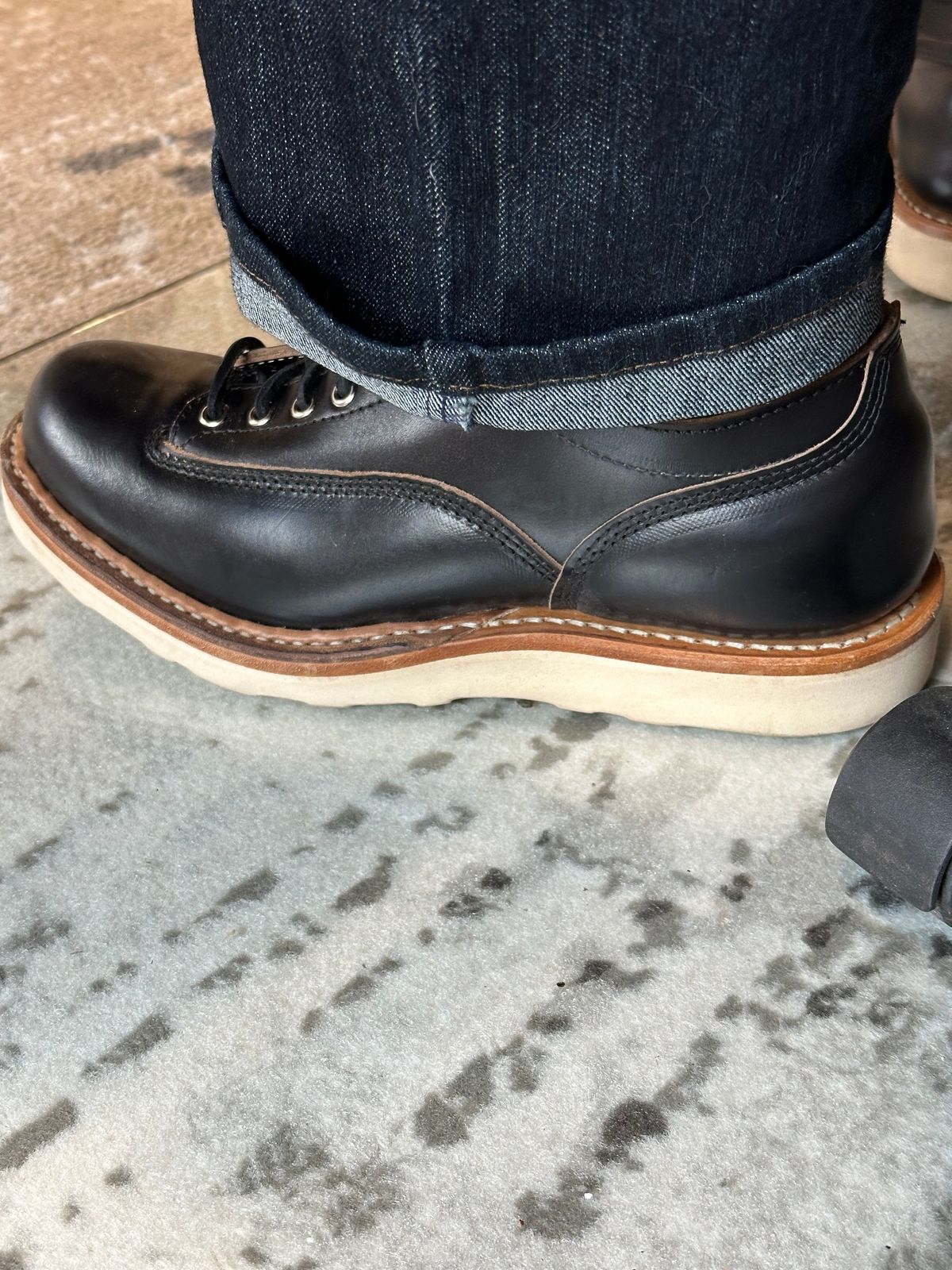 Photo by PMap on June 2, 2026 of the White's LTT oxford 300 in Horween Black Chromexcel.