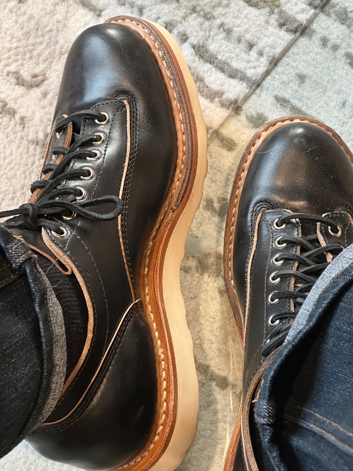 Photo by PMap on June 2, 2026 of the White's LTT oxford 300 in Horween Black Chromexcel.