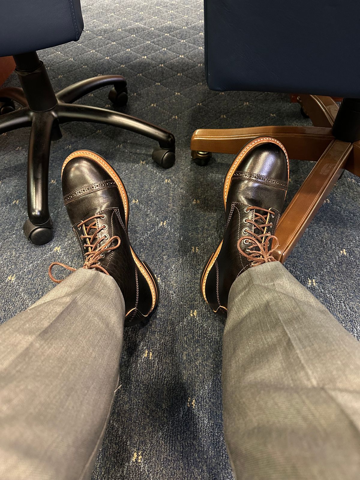Photo by PMap on June 16, 2026 of the John Lofgren Combat Boots in Shinki Hikaku Horsebutt.
