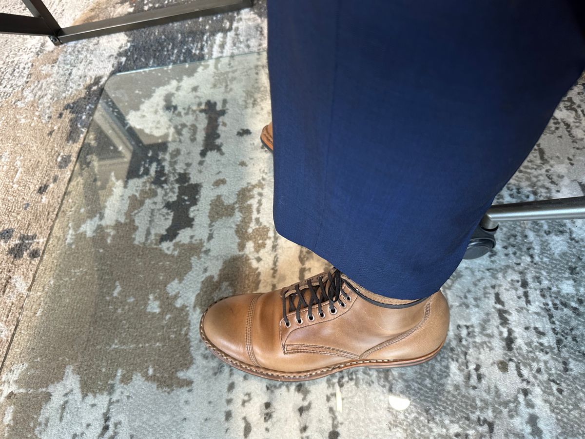 Photo by PMap on September 29, 2025 of the White's MPM1 in Horween Natural Chromexcel.