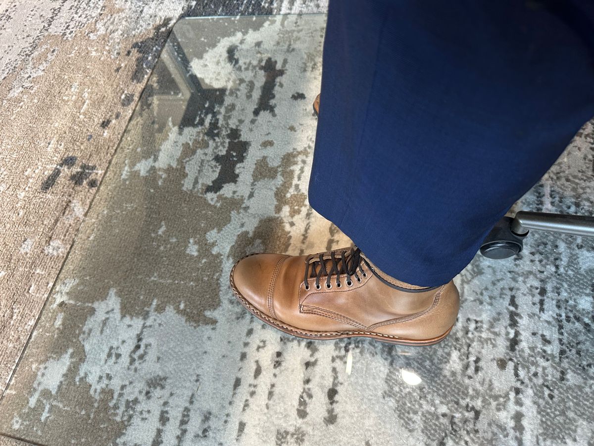 Photo by PMap on September 29, 2025 of the White's MPM1 in Horween Natural Chromexcel.