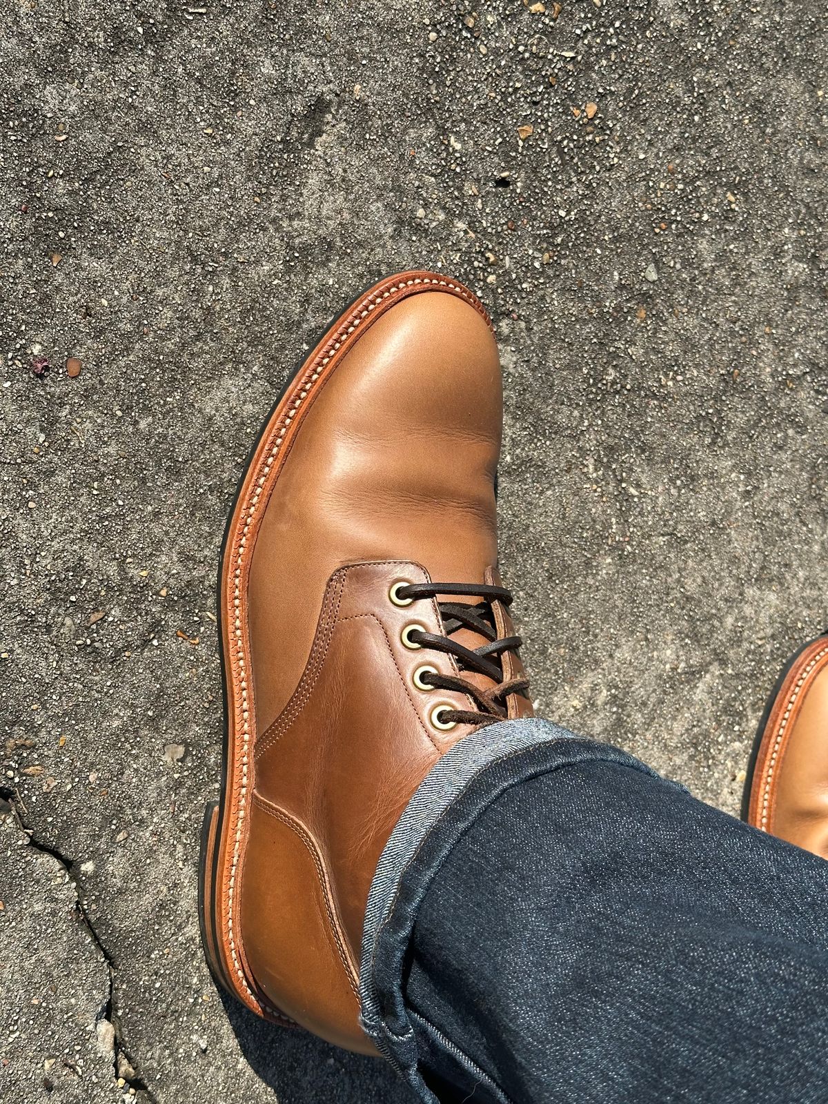 Photo by PMap on July 3, 2026 of the Grant Stone Diesel Boot in Horween Dune Chromexcel.