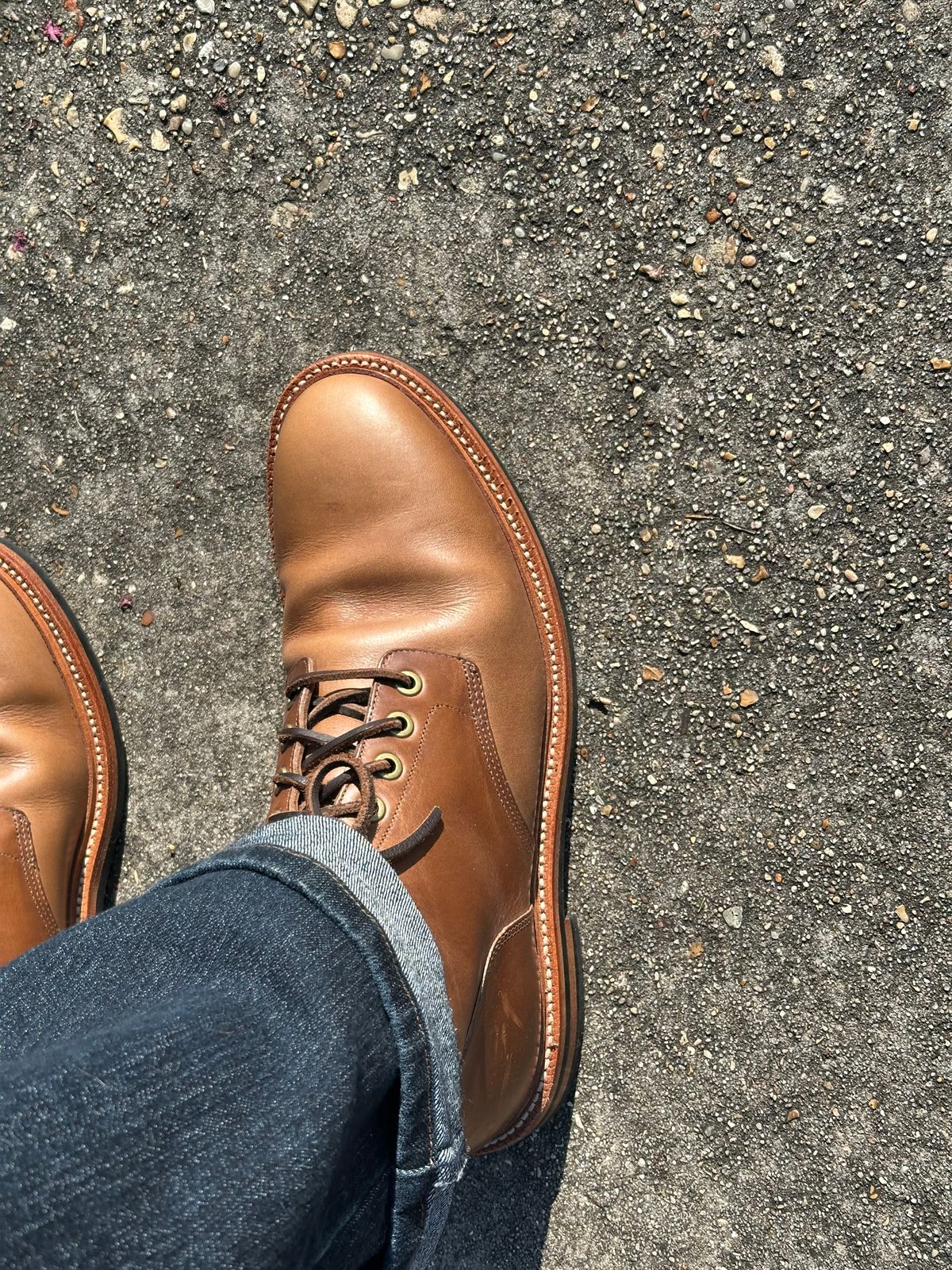 Photo by PMap on July 3, 2026 of the Grant Stone Diesel Boot in Horween Dune Chromexcel.