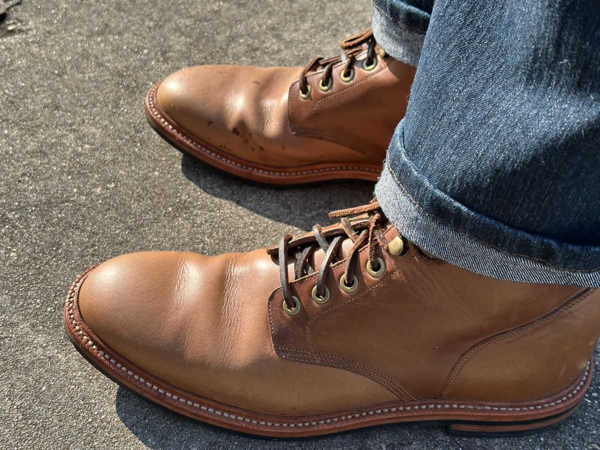 Photo by PMap on July 3, 2026 of the Grant Stone Diesel Boot in Horween Dune Chromexcel.