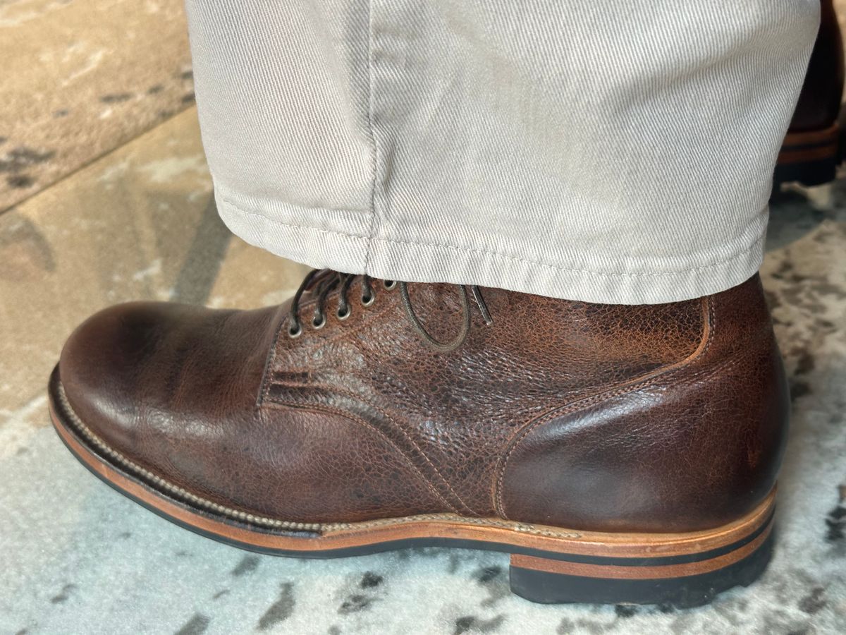 Photo by PMap on July 1, 2026 of the Viberg Service Boot in Whiskey Kudo.