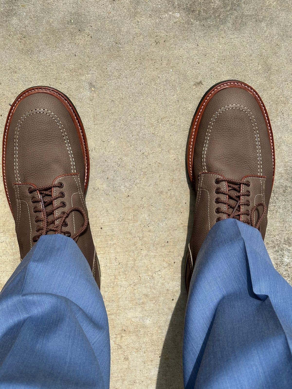 Photo by PMap on June 17, 2026 of the Alden Indy Boot in Clay Tumbled Nubuck.