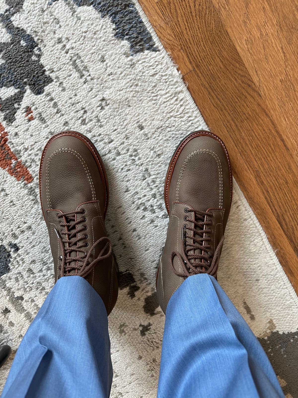 Photo by PMap on June 17, 2026 of the Alden Indy Boot in Clay Tumbled Nubuck.