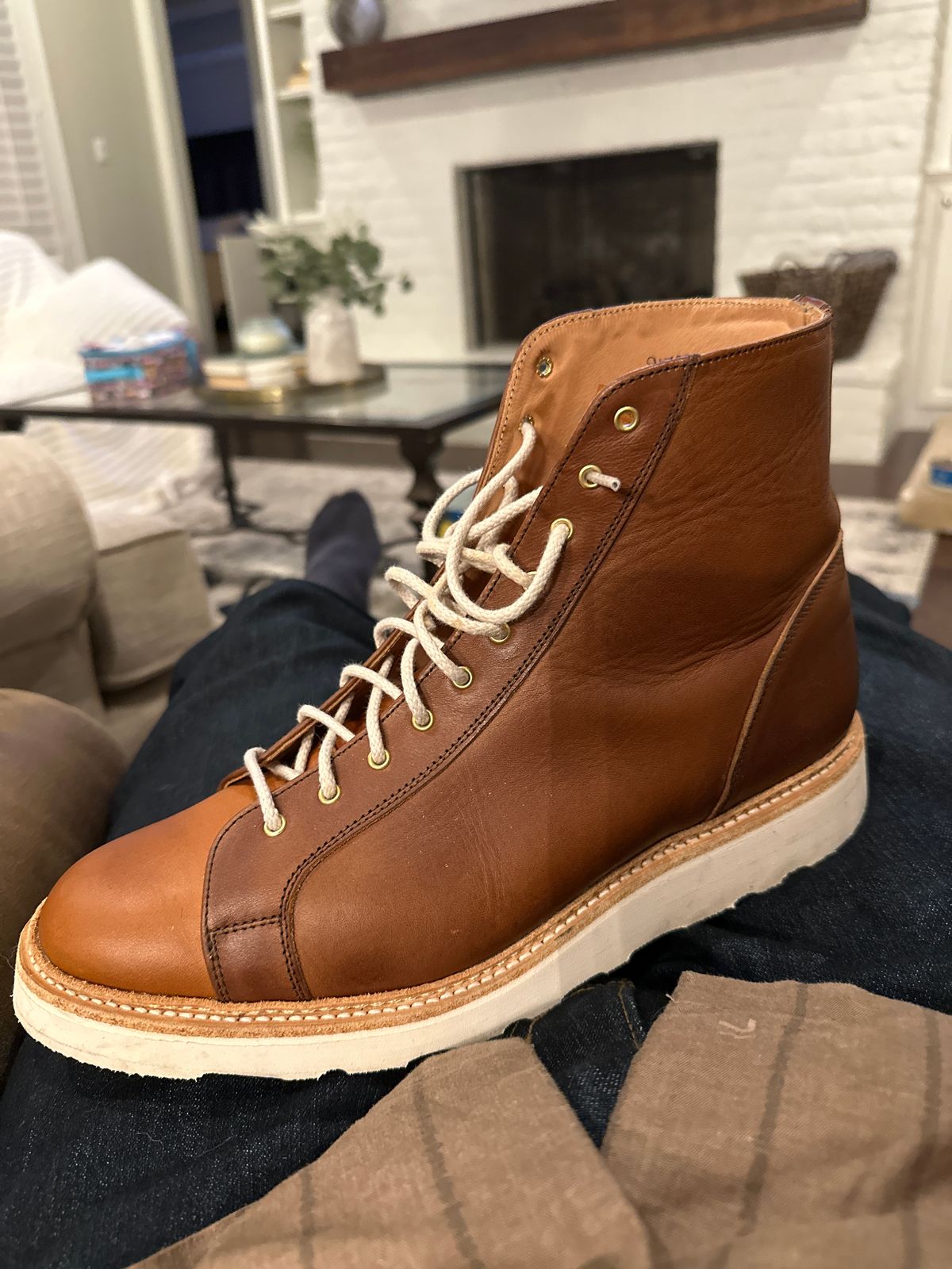 Photo by PMap on June 1, 2026 of the Tricker's x Division Road Super Monkey Boot in Tempesti Cuoio And Ambra Elbamatt.