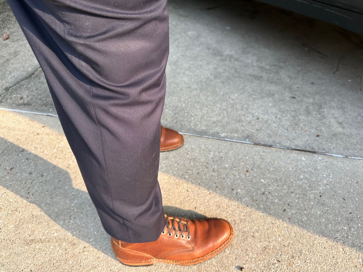 Photo by PMap on June 25, 2026 of the White's MP-Sherman Plain Toe in Gallun Whiskey Shrunken Calf.