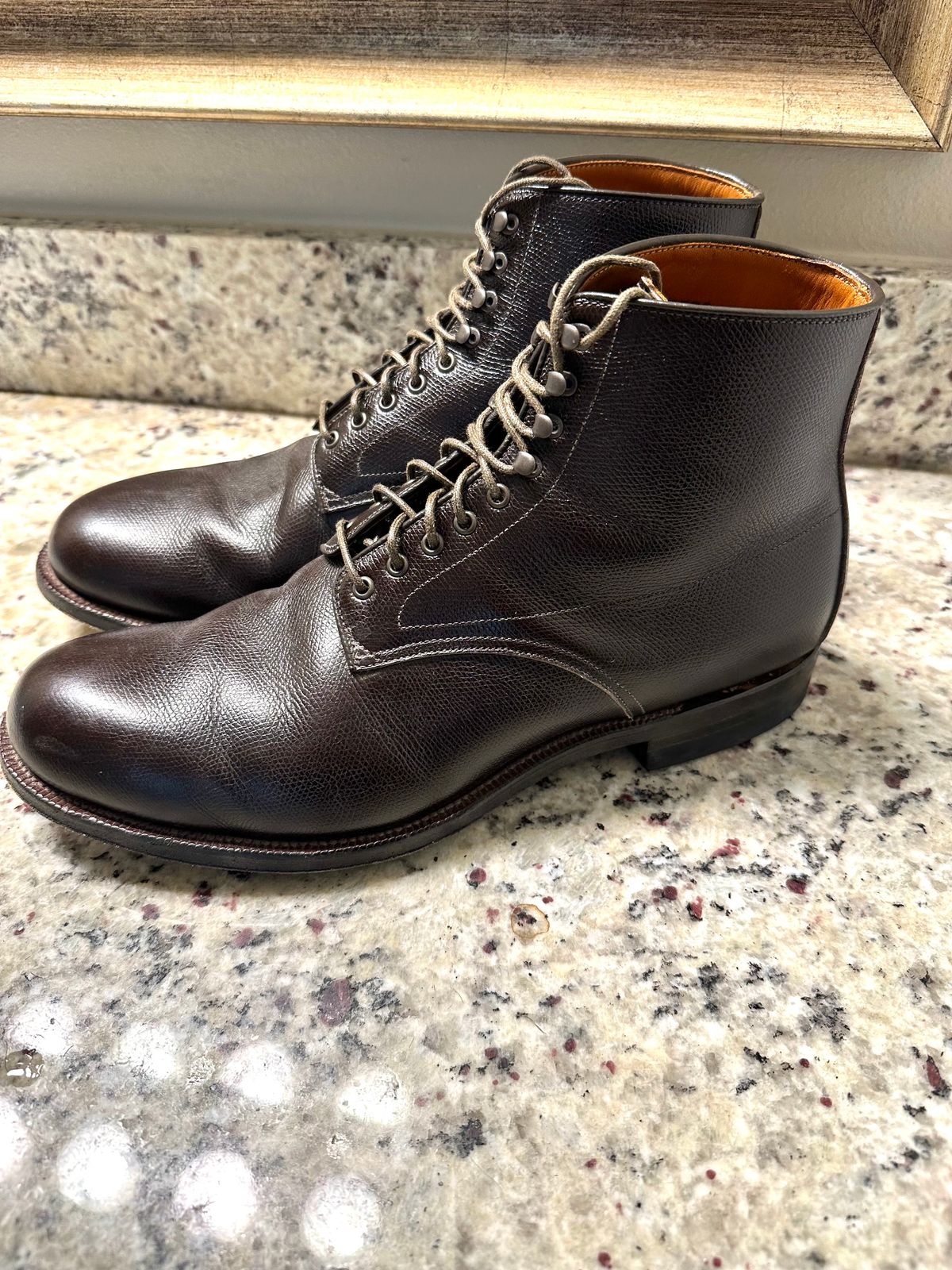 Photo by PMap on July 6, 2026 of the Viberg Navvy Boot in Malt Alpine Calf.