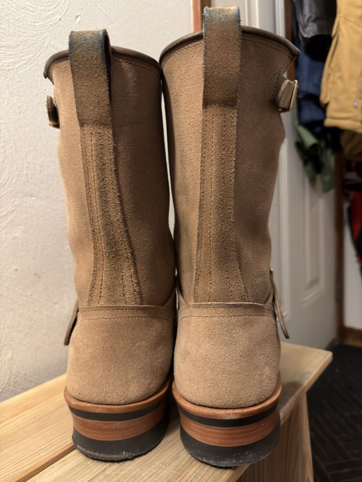 Photo by Kismetatron on April 1, 2026 of the Nicks Brakeman in Brown Chromexcel Roughout.